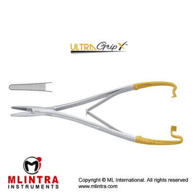UltraGripX™ TC Mathieu Needle Holder With Interior Ratchet Stainless Steel, 23 cm - 9"